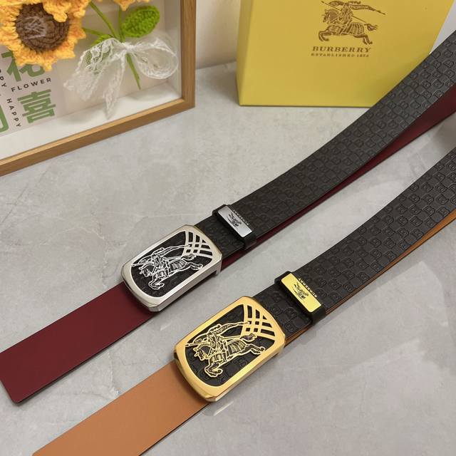 Product Name: Burberry Original P210 Material: 100% Top Layer Cowhide Belt, Guar