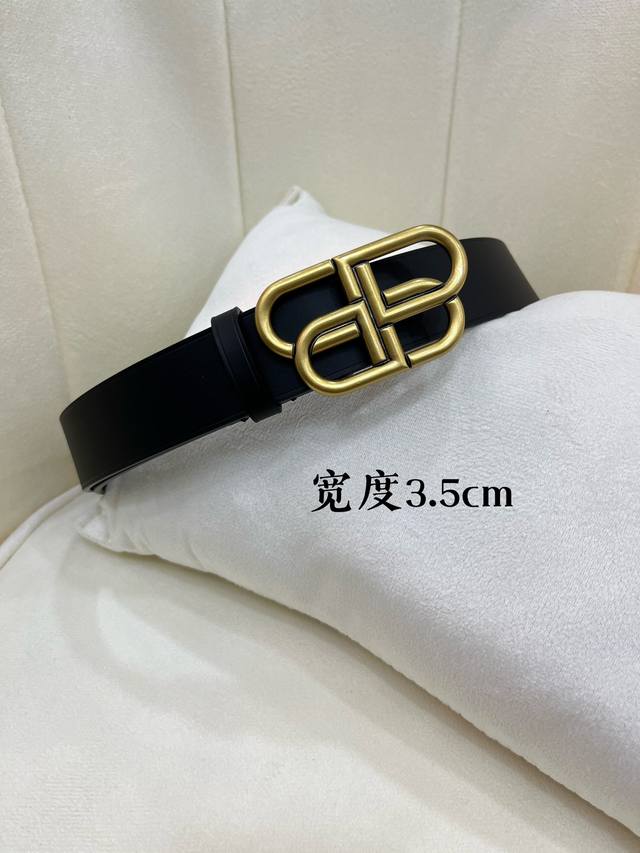 p180 巴黎世家官网新款，双面小牛皮宽度3.5Cm 长度80-110欧，五金钻扣原版开模定制