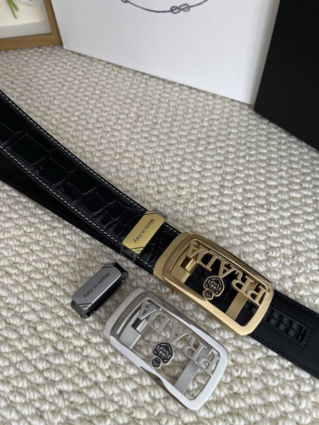 Product Name: Prada Original Single Belt, Automatic Belt P210 Material: 100% Top