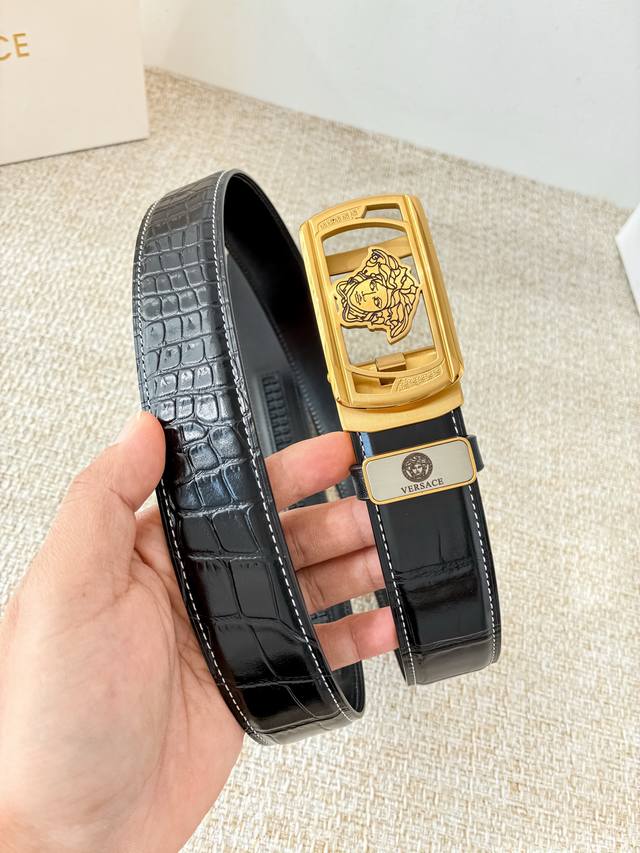 Product Name: Versace Automatic Belt P210 Model: Automatic belt, classic man-hea Product Name: Versace Automatic Belt P210 Model: Automatic belt, classic man-hea