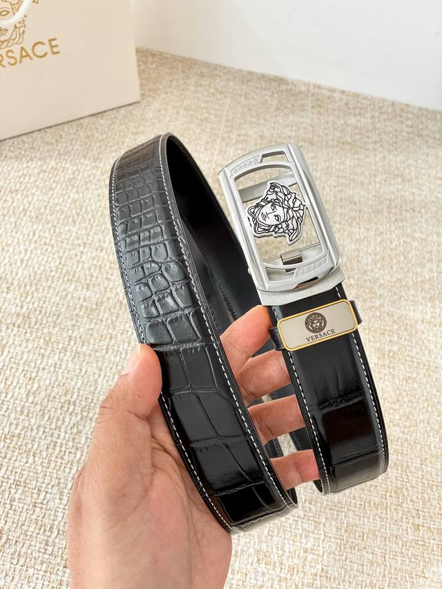 Product Name: Versace Automatic Belt P210 Model: Automatic belt, classic man-hea Product Name: Versace Automatic Belt P210 Model: Automatic belt, classic man-hea