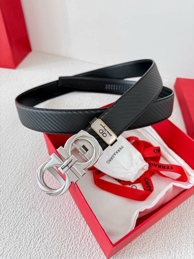 : Ferragamo Automatic Belt P210. Model: Automatic buckle, pure steel automatic b