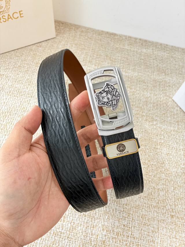 Product Name: Versace Automatic Belt P220 Model: Automatic belt, classic man-hea Product Name: Versace Automatic Belt P220 Model: Automatic belt, classic man-hea