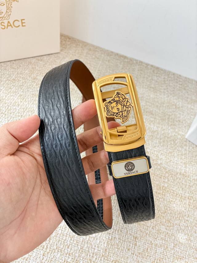 Product Name: Versace Automatic Belt P220 Model: Automatic belt, classic man-hea Product Name: Versace Automatic Belt P220 Model: Automatic belt, classic man-hea