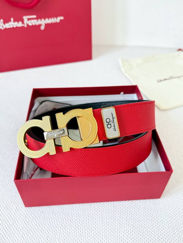 Product Name: Ferragamo Belt, Original P200 Model: Hook buckle, classic buckle m