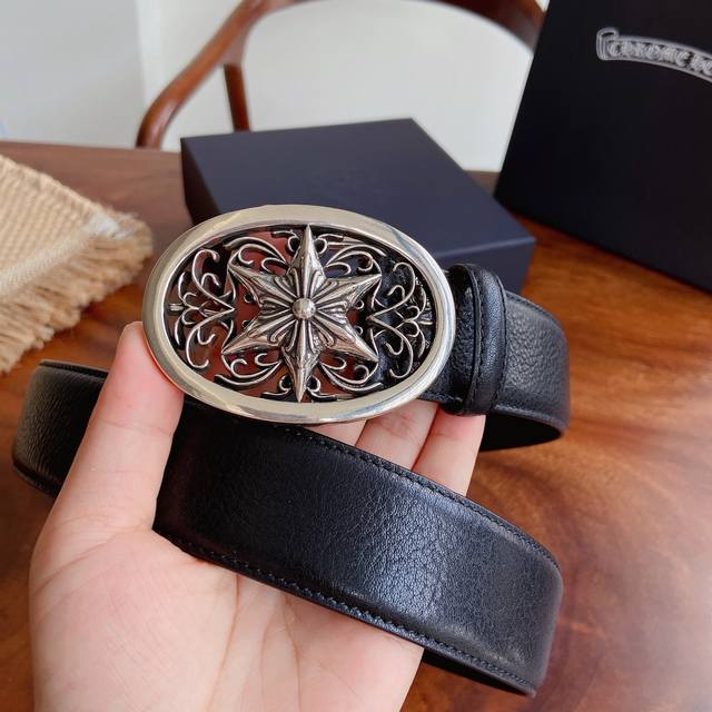 290 -- Chrome Hearts Belt. Features detachable 925 sterling silver brass hardwar