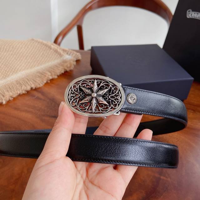 210 -- Chrome Hearts Belt. Features detachable 925 sterling silver brass hardwar
