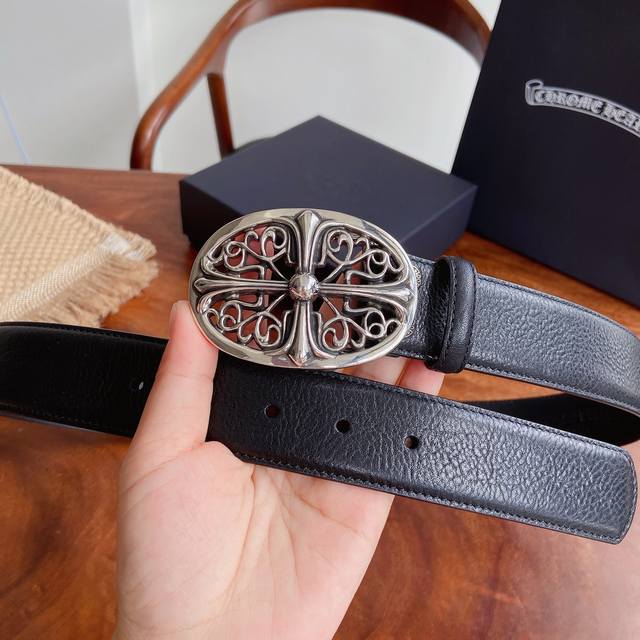 290 -- Chrome Hearts Belt. Features detachable 925 sterling silver brass hardwar