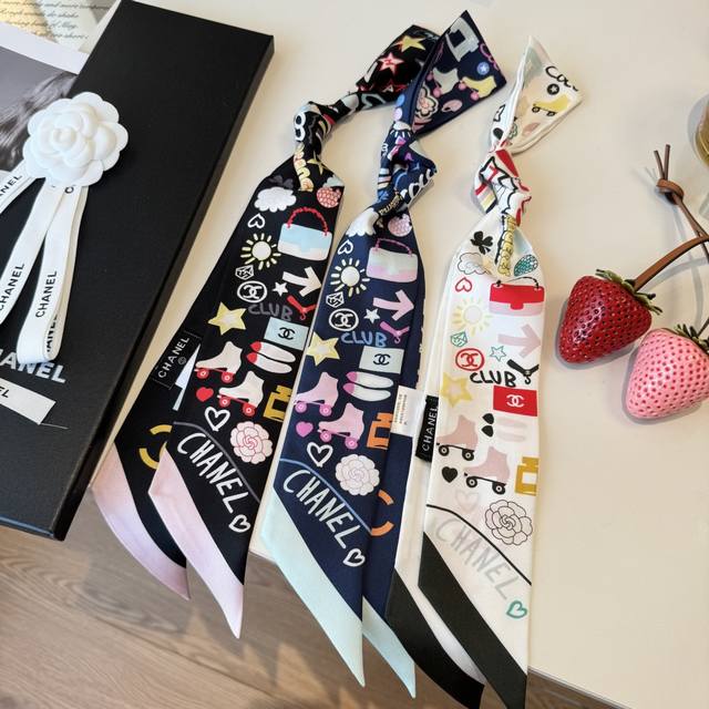 The Chanel Twilly scarf (item #70) is here! Featuring the iconic Chanel star log