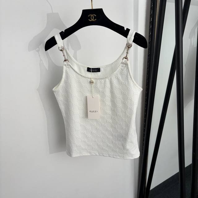 p140 Style No. 20265056 Gucc* New monogram Gg jacquard metal buckle pure cotton