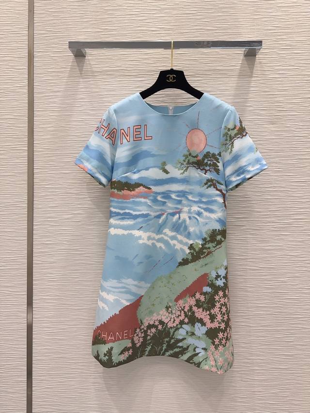 p340 Original quality women's dress, 2026 SS new printed dress, stylish, underst