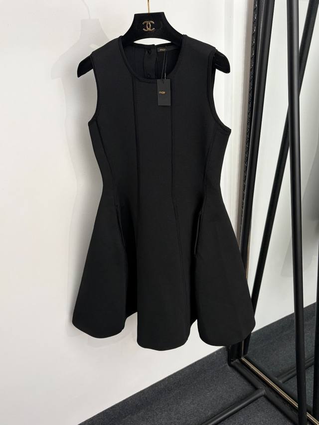 p310 Style No. 20265031 Maje* New Pearl and Rhinestone Bow Back Vest Dress with