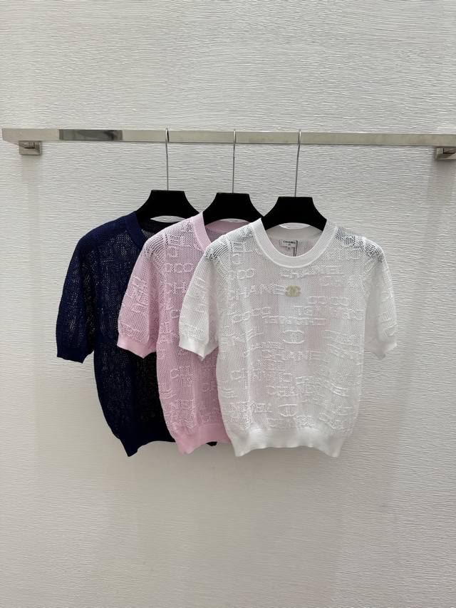 p190 Original high-quality women's knit short-sleeved top with packaging, Ch bra