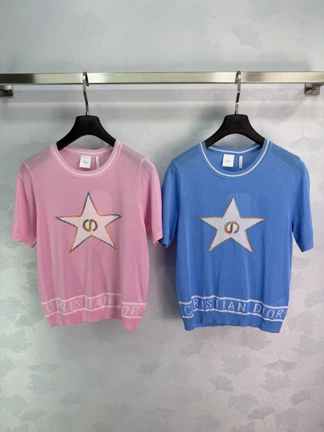 p200 Dio*26 Spring/Summer New Star Knit Sweater, made of soft knit fabric, comfo