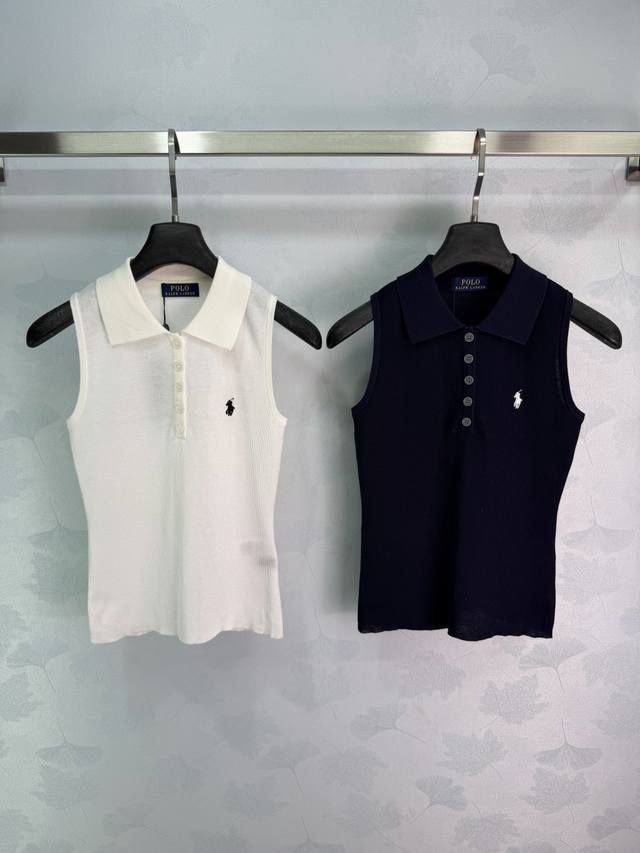 p210 Ralph*26 Spring/Summer New Classic Sleeveless Knitted Polo Vest, featuring