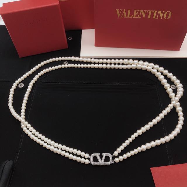 p140编号 Valenti*O最新款珍珠毛衣链 一致Zp黄铜材质
