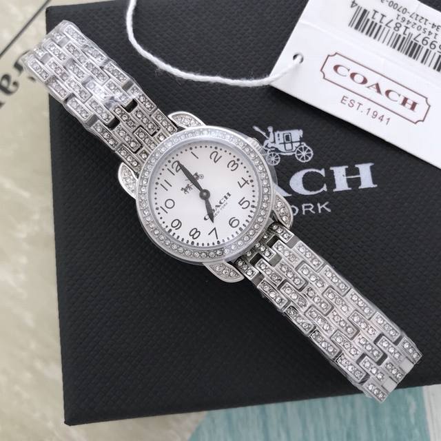 p260 原单～Coach 蔻驰 时尚广告款钢带石英女士手表，表径24Mm尺寸。支持验货！配全套包装 ！！