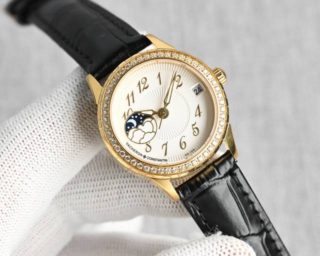 1370Tw Factory江诗丹顿-Vacheron Constantin淑女珠宝系列 pp10 月[月亮]相 系列9字位日月星辰功能，搭载原装进口月相机芯