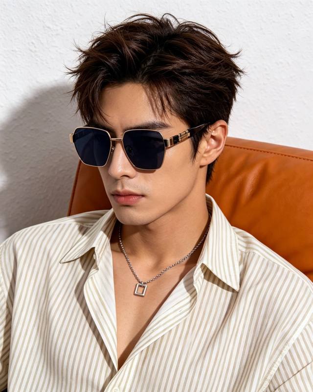 p80 Burberry Men's Sunglasses, Authentic Aviator Sunglasses, High Quality, Flatt