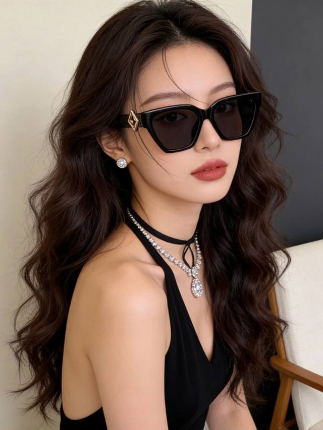 p80 Fendi Spring New Trendy Fashion Square Frame Sunglasses High Quality Comfort