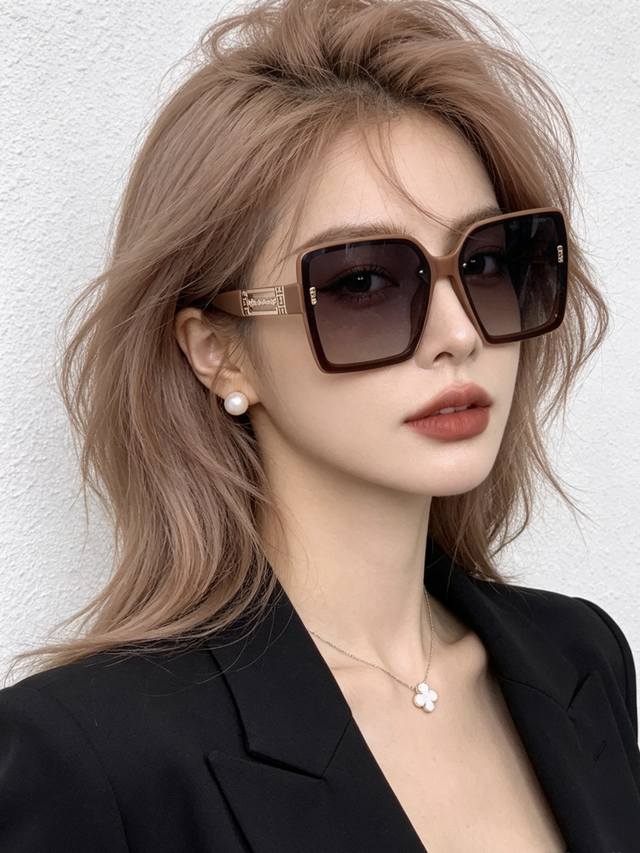 p80 Fendi Spring New Trendy Hot Selling Fashion Square Frame Polarized Sunglasse