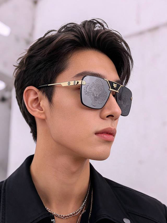 p80 卡地亚-Cartier 时尚高贵 很美手工高端品质 男女通用太阳眼镜 经典之作 有分量有质感的一款太阳镜 电镀抛光都非常细致 型号：K11735