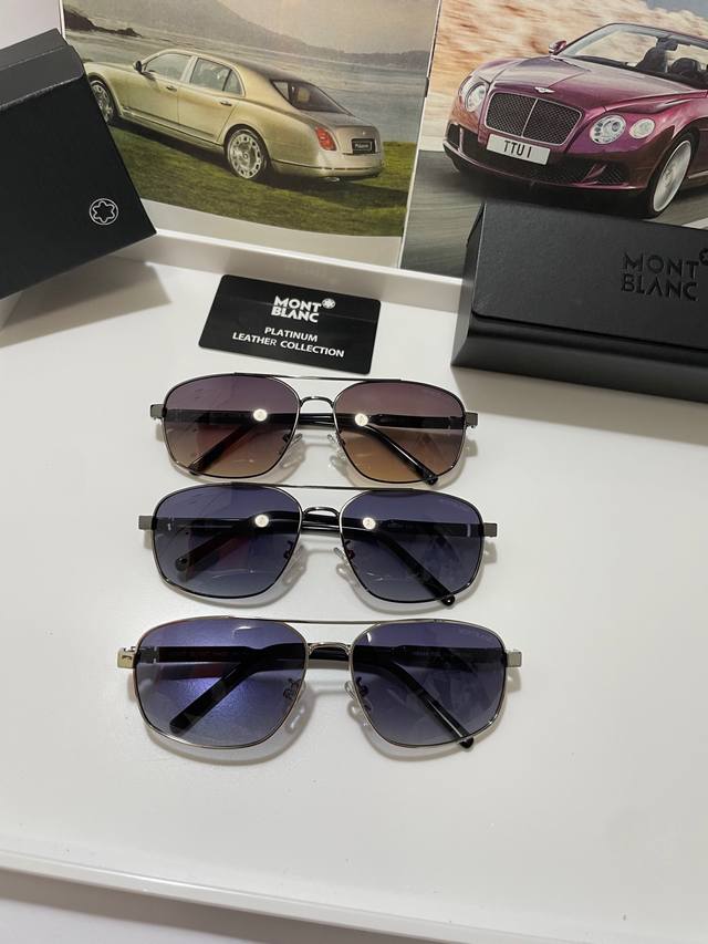 100。新款品牌：万宝龙Montblanc ：原单品质男士女士偏光太阳镜 材质：高清宝丽来偏光镜片、板材印字Logo镜腿。看细节就知道大师手工制作设计，做工精致