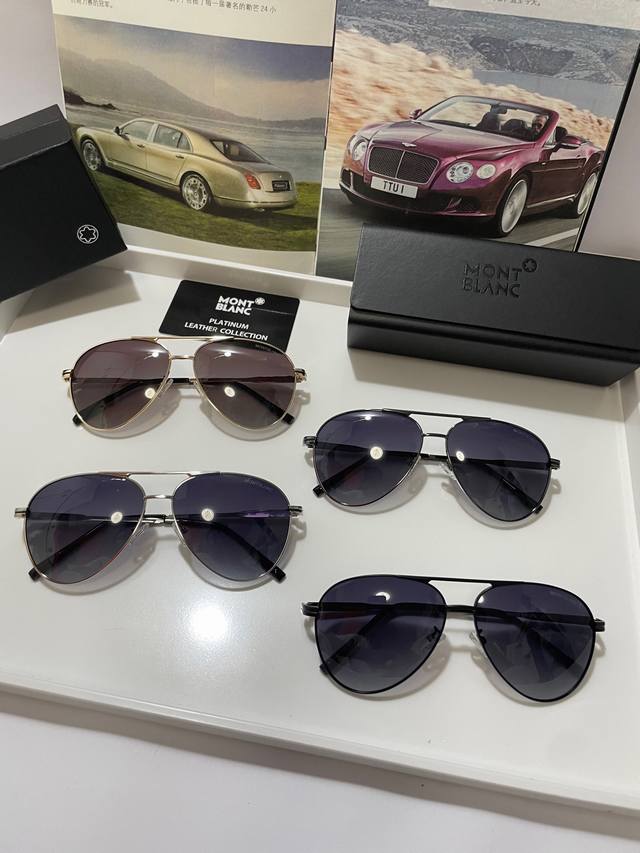 100。新款万宝龙Montblanc ：原单品质男士女士偏光太阳镜 材质：高清宝丽来偏光镜片、板材印字Logo镜腿。看细节就知道大师手工制作设计，做工精致，高端