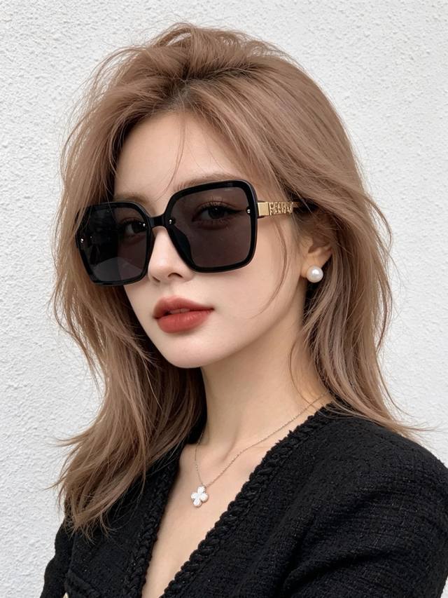 p80 Fendi Spring New Trendy Hot Selling Fashion Square Frame Polarized Sunglasse