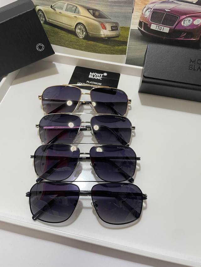 100。新款万宝龙Montblanc ：原单品质男士女士偏光太阳镜 材质：高清宝丽来偏光镜片、板材印字Logo镜腿。看细节就知道大师手工制作设计，做工精致，高端