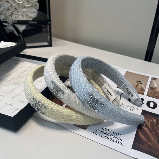 p60 with packaging box Celine Arc de Triomphe new headband, summer fresh and sty