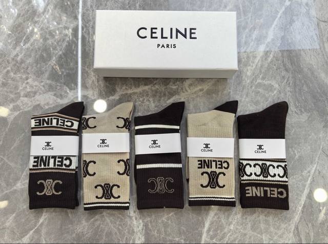 Special offer p60, comes with boutique packaging. Celine's new mid-calf socks/sl