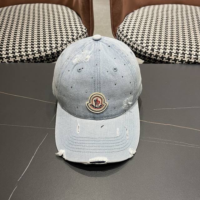 p80 Moncler蒙口带钻牛仔棒球帽，欧美重工手法，曰韩潮流，时尚大气，帅哥美女必入款旅游出行必备！！！