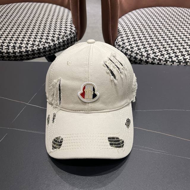 p70 Moncler 蒙口 大头围棒球帽男女显脸小鸭舌帽子女款加大加深宽帽檐硬顶复古潮牌