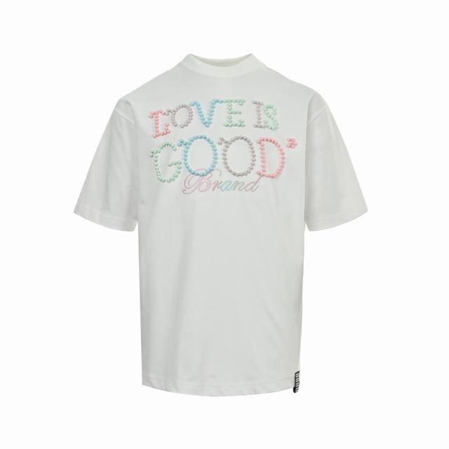 Local Pickup: 180 Good Brand Macaron Pearl Letter Slogan Short-Sleeve T-Shirt Un