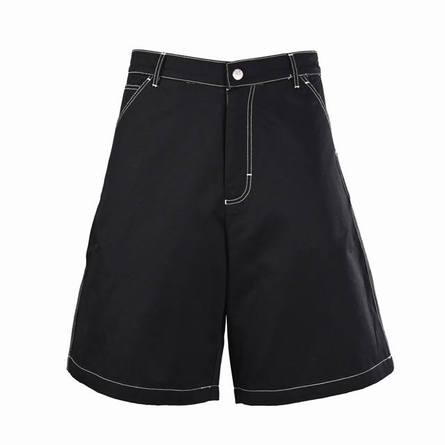 Local pickup 230 Prada cargo shorts with triangular logo and visible stitching.