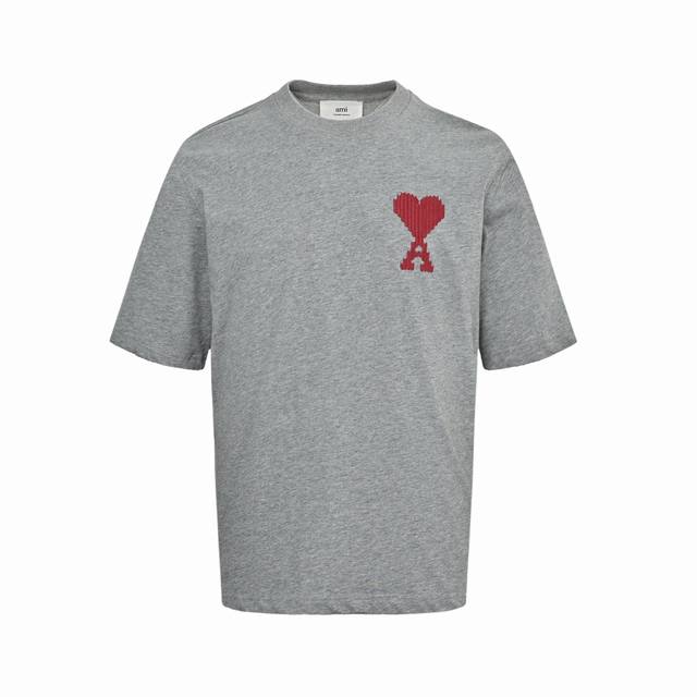 Local Pickup: 160 Ami Paris Knitted Heart Embroidered Short-Sleeve T-Shirt 2026