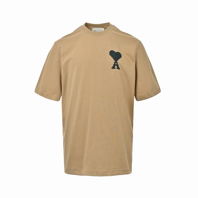 Local pickup: 160 Ami Paris Woven Heart Embroidered Short-Sleeve T-Shirt Fresh a