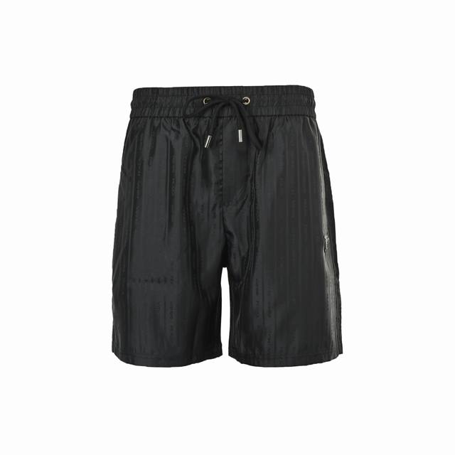 Local Pickup: 170 Prada Dark Pattern Jacquard Triangle Logo Beach Shorts 2026Ss
