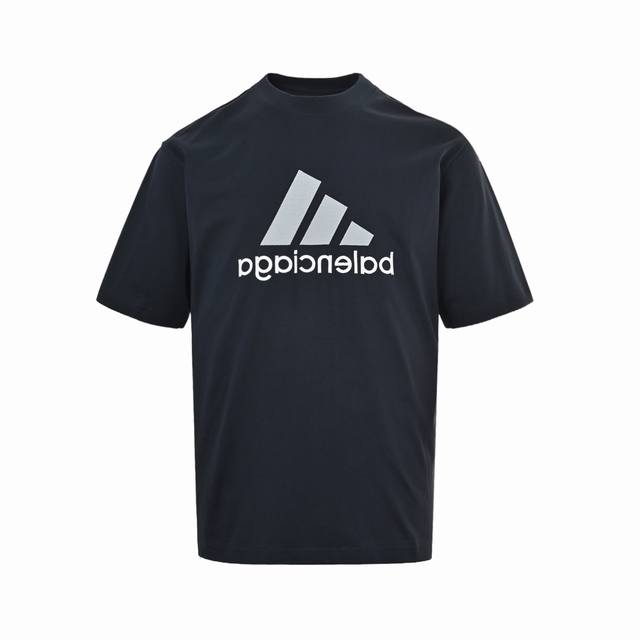 Local Pickup: 170 Balenciaga Adidas Mirror Logo Embroidered Short-Sleeve T-Shirt