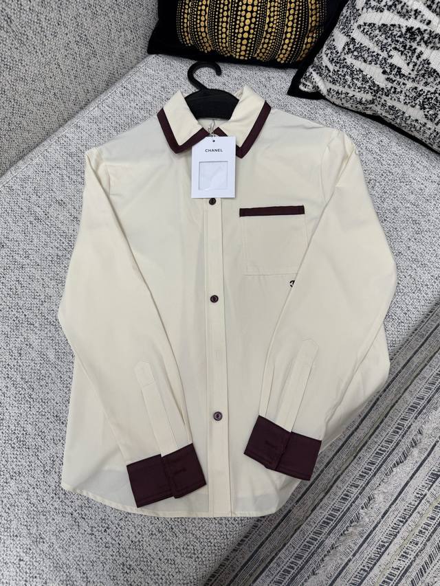 p270 Chanel 2026 New Spring/Summer Preview Series Color Block Long-Sleeved Butto