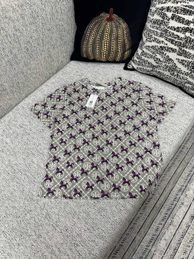 p170 Tory 26 New Year of the Horse Special Series T-shirt, Monogram Pattern Cott
