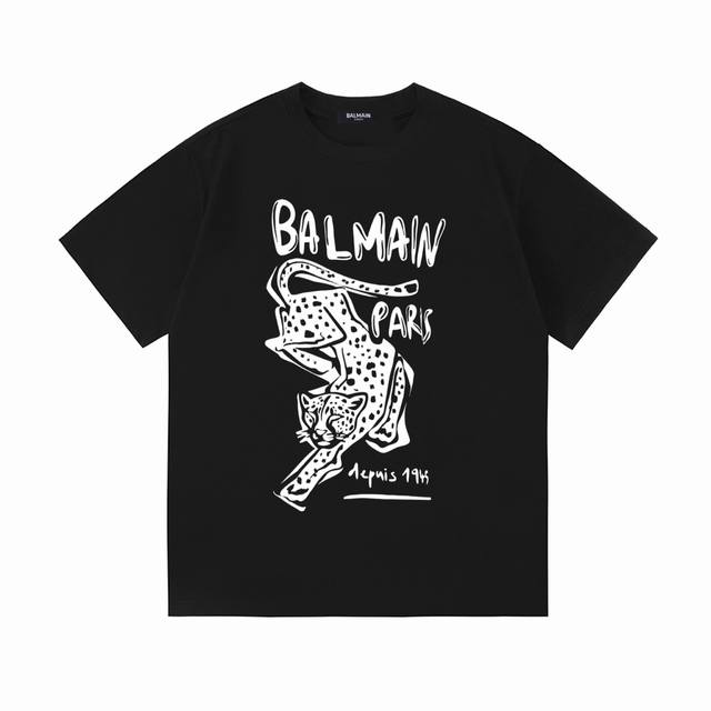 p100 Balman 2026 Early Spring New Leopard Logo Short-Sleeve T-Shirt for Men and