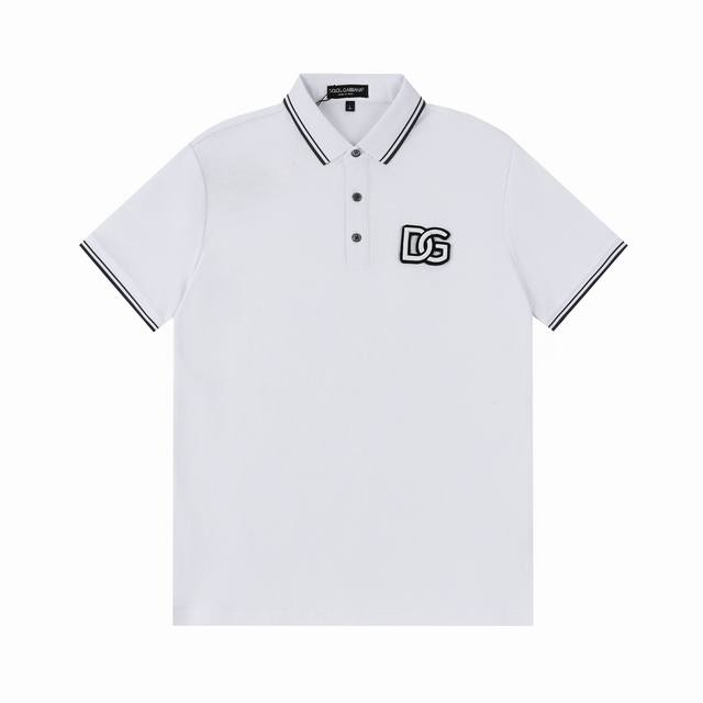 110 Dolce & Gabbana Dg letter 3D embroidery, brand logo buttons, new summer polo
