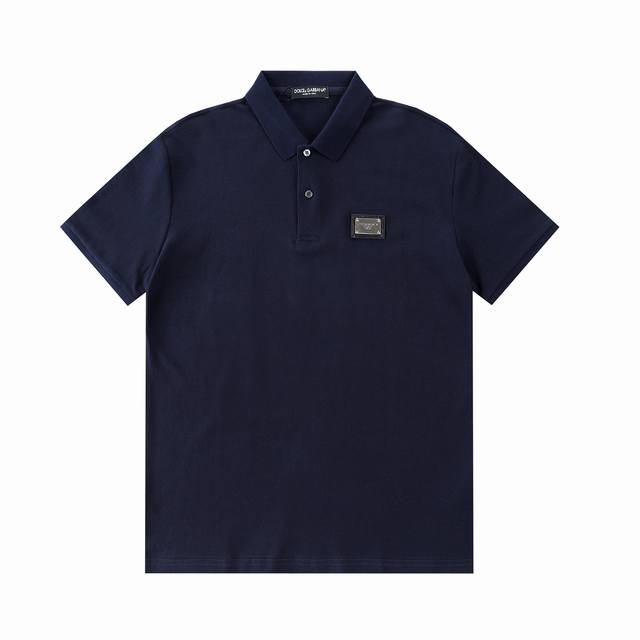 110Dg Dolce & Gabbana Dg letter metal badge, new summer polo shirt for men, casu