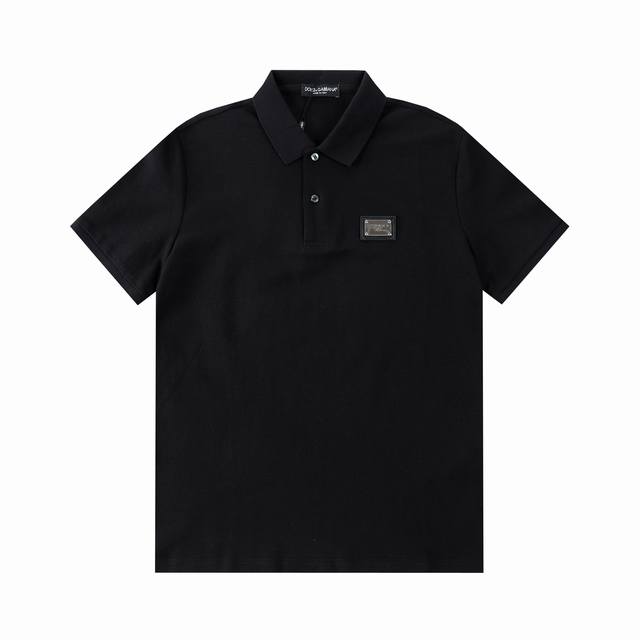 110Dg Dolce & Gabbana Dg letter metal badge, new summer polo shirt for men, casu