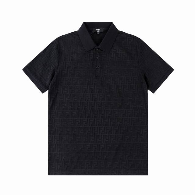 110 Fendi double Ff letter all-over print terry cotton polo shirt Upgraded, insp 110 Fendi double Ff letter all-over print terry cotton polo shirt Upgraded, insp
