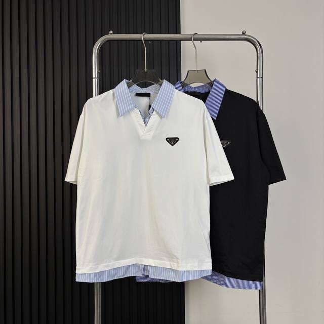 100 Prada Faux Two-Piece Short-Sleeve Shirt - Customized Main Label, Accessories