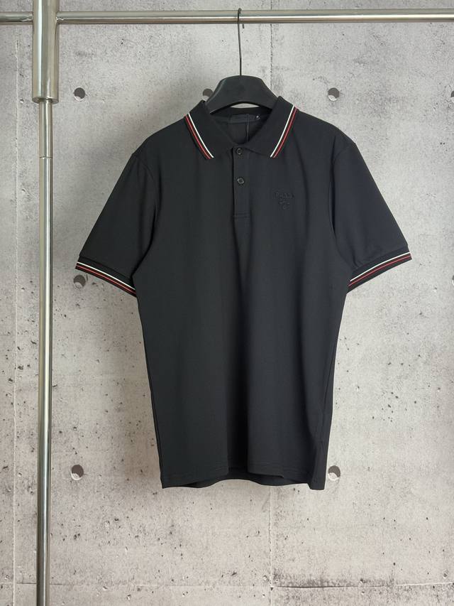 p120 Prada polo shirt, collared short sleeve. High-quality, all labels included,