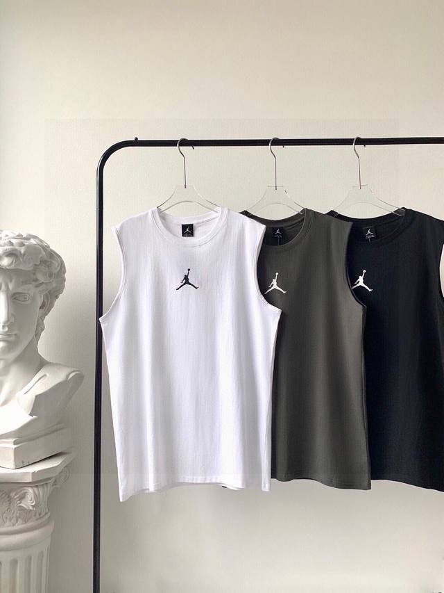 70 Aj Jordan Mini Cotton High-Yarn Three-Color Short-Sleeve Vest - New Arrival!